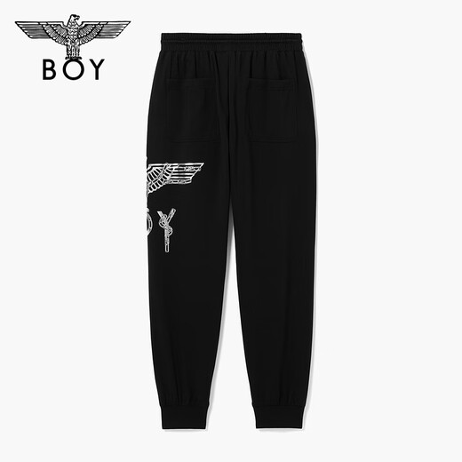 BOY LONDON trendy brand casual pants, unisex style, summer, light, fashionable, casual design, high street trousers N15005 black m