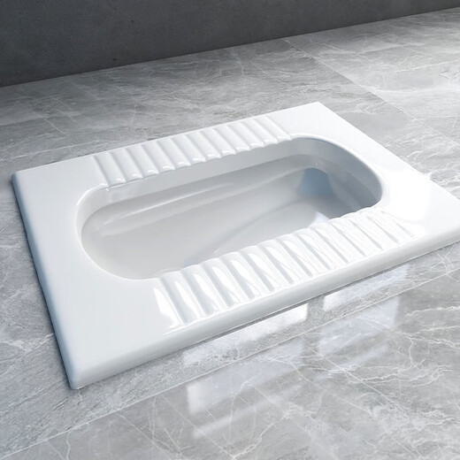 Ronglan squat toilet set household ceramic toilet squat pit with flush tank squat toilet bathroom toilet toilet squat toilet enlarged with S curve anti-odor front drainage + water tank