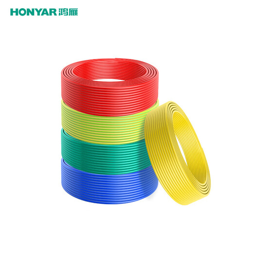 Hongyan Wire and Cable BV2,5 Quadrat 100 Meter blauer Einzelkern-Einzelstrang-Kupferdraht nach nationalem Standard, harter Draht, Heimdekoration, Beleuchtung, Netzkabel