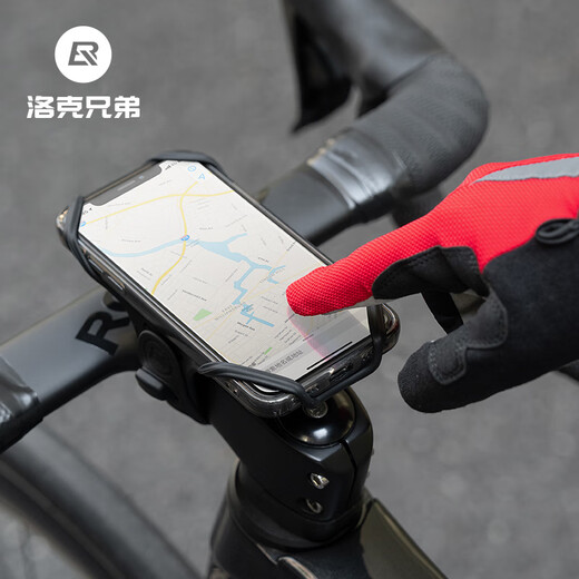 Rock Brothers Cycling Gloves Full Finger Road Mountain Bike Gloves Men's and Women's Spring, Summer and Autumn Touch Screen Long Finger - Black L