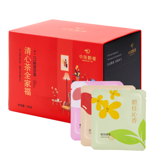 Zhong Fujian Piaoxiang (12 flavors) fruit tea peach oolong tea orange jasmine tea snow pear white tea rose tea tea bag 12 flavors fruit tea 68g