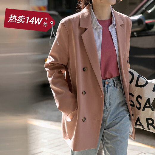 Yi Shangmei casual small suit jacket for women spring new design small suit for workplace commuting wear for small women black high quality non-iron anti-wrinkle fabric M recommended 90-105Jin Jin equals 0.5 kg
