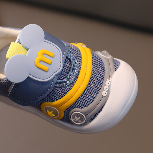 Western children's shoes toddler shoes for men and women baby autumn soft sole breathable mesh toddler shoes non-slip shoes sports stable casual shoes toddler shoes blue size 17 inner length 12.5cm