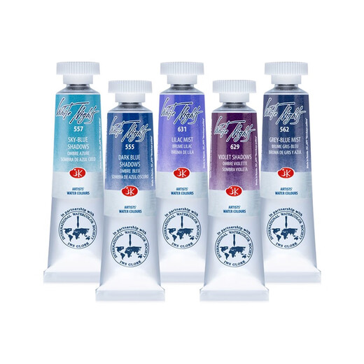 白夜（White Nights）水彩颜料 大师级沉淀色系列固体全块水彩颜料单块 761薄雾泰加针叶林绿固体全块
