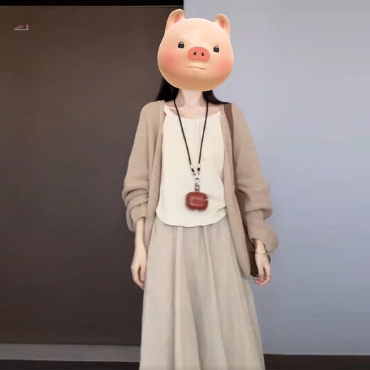 Oudihui (Oudihui) Nuevo estilo chino Light Style Sfferse Dress Summer 2025 NUEVA Spring Cardigan Femenina Traje de tres piezas Cardigan larga Cardigan + Suspender + Falda M