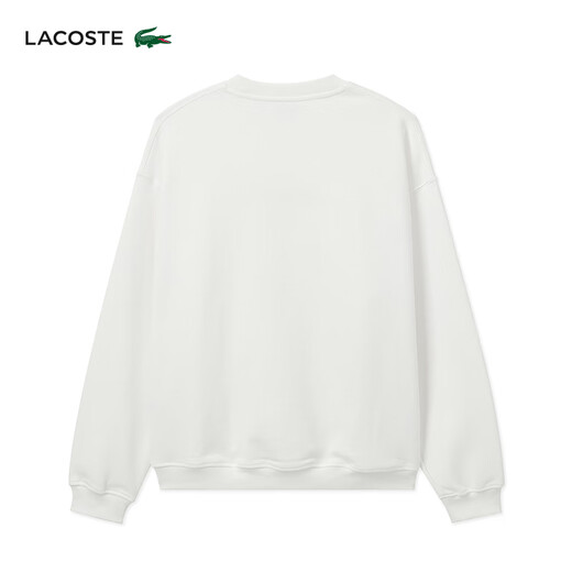 Lacoste French Crocodile Herren -Kleidung 24 Herbst neue Mode Einfache vielseitige, komfortable Baumwolle Runde Hals Sweatshirt SH3878 70 V /Beige White 2 /165