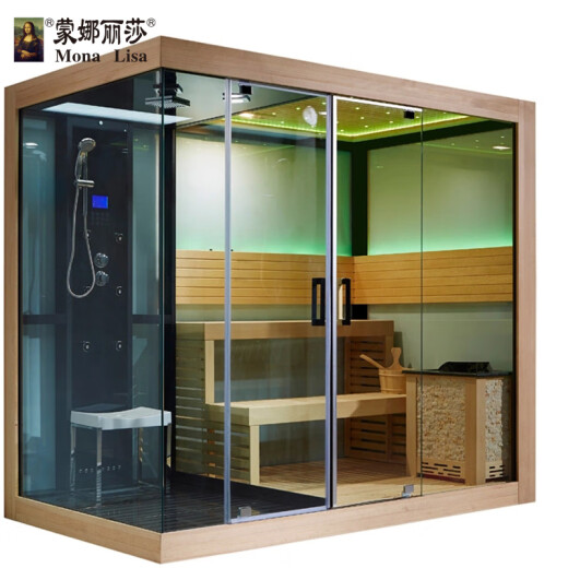 Mona Lisa imported configuration integrated shower room with steam dry steaming and wet steaming dual-purpose steam room sauna sauna room home Canadian red cedar with steam