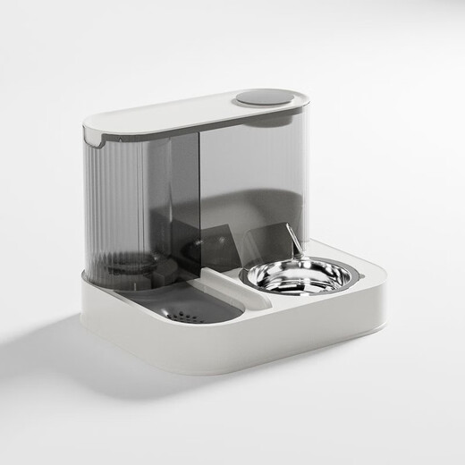 Hartley Dog and Cat Silent Circulating Living Water Drinking Machine Automatic Feeding Basin with Dry and Wet Separation Large Capacity Double Bowl Automatic Feeding + Automatic Water Feeding (Zhixin Yellow)