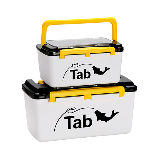 Tab fishing accessories box multi-functional waterproof box lure tool box double-layer seatable storage box fishing gear supplies fish hook box fishing gear storage box [large size]