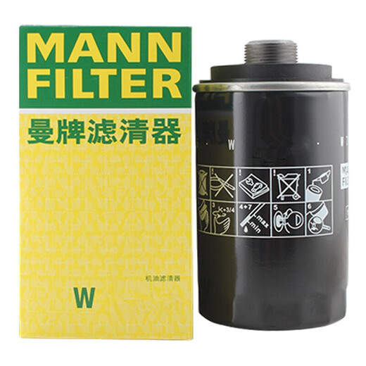 曼牌（MANNFILTER）机油滤清器/机油滤芯/机滤/机油格W719/45M 适配 大众迈腾旅行版 2.0T（10至15款）