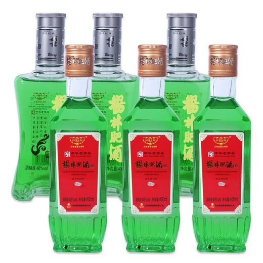 Yanglin fat wine, Riqing/Suxin/Gin wine mix, Yunnan 48-degree green wine New Year's goods, gift-delivery wine, prepared wine, dinner wine, Riqing 6 bottles + 6 bottles