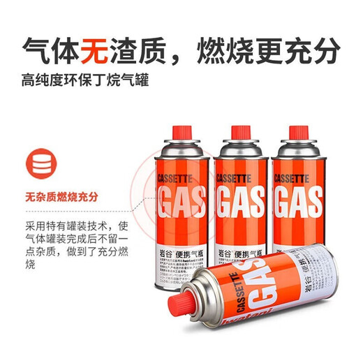 Iwatani Outdoor Portable Cassette Stove Gas Tank Gas Bottle Spray Gun Butane Gas Canned Gas Iwatani Genuine 250g*4+ Storage Bag