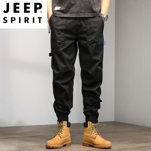 Jeep Spirit Casual Hosen für Herbst Herbst Neue lose trendige Binden im Freien Sportkleidung lange Hosen für Männer 679 Militärgrün 32