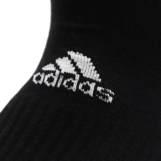 阿迪达斯（Adidas）男袜女袜中性袜子夏季运动袜跑步健身舒适透气休闲 黑色FH6629 M
