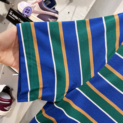耐克（NIKE）短袖POLO衫男装夏季新款潮流时尚条纹运动服休闲翻领T恤半袖上衣 FN3897-480 S
