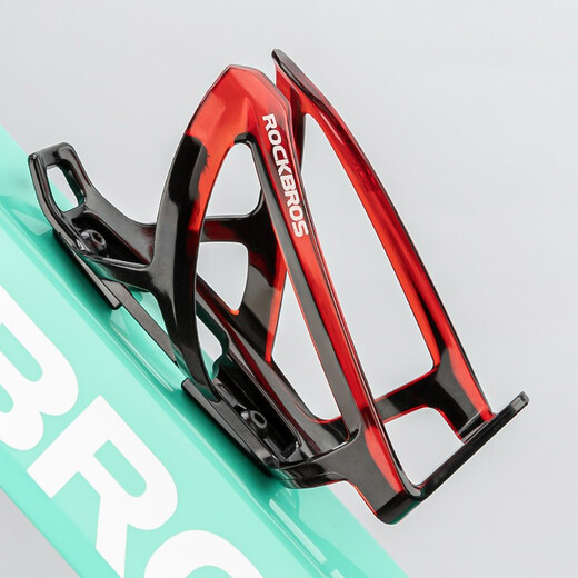 ROCKBROS Bicycle Water Bottle Cage PC Plastic Ultra-Light Mountain Bike Water Bottle Cage Cycling Water Cup Bracket Cycling Equipment Upgraded Two-Color Model - All Black
