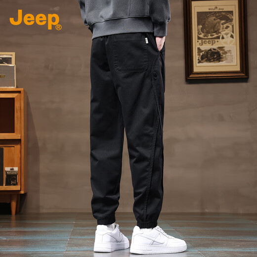 Jeep (JEEP) high-end men's casual pants men's 2025 autumn and winter new style legging overalls trendy brand loose harem sports pants men