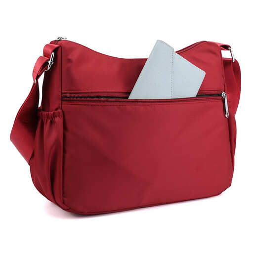 Dongxuan large-capacity middle-aged and elderly women's bag new nylon canvas shoulder crossbody bag women's backpack middle-aged mother bag purple large size