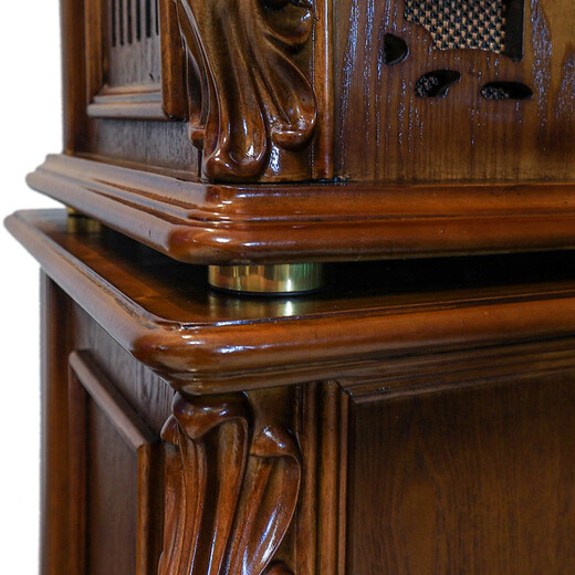 BLACKNOTE Jinmo gramophone retro living room European-style vinyl record player Bluetooth old-fashioned antique flow sound machine solid wood gramophone B08 with karaoke function and free dual-talk copper