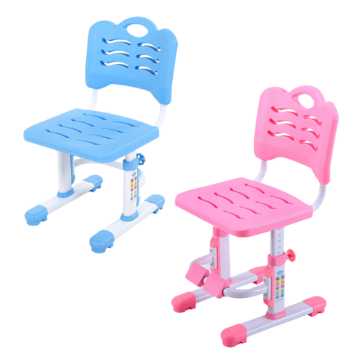 Children's learning chair, student chair, children's writing desk and chair, homework chair, heightening, adjustable lift, kindergarten table, special chair, posture correction chair, baby seat, home backrest, prince blue, heightening footrest + posture correction belt