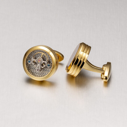
KFLK high-end shirt cufflinks sleeve nails men's shirt business movement mechanical French cuff button nails metal Cfflinks F885 gold