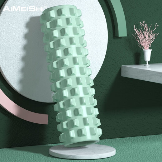 Ames Foam Roller Mace Yoga Supplies Foam Roller Muscle Relaxation Roller Shaft Massage Shaft Yoga Column 45cm Wolf Tooth Solid Mint Green