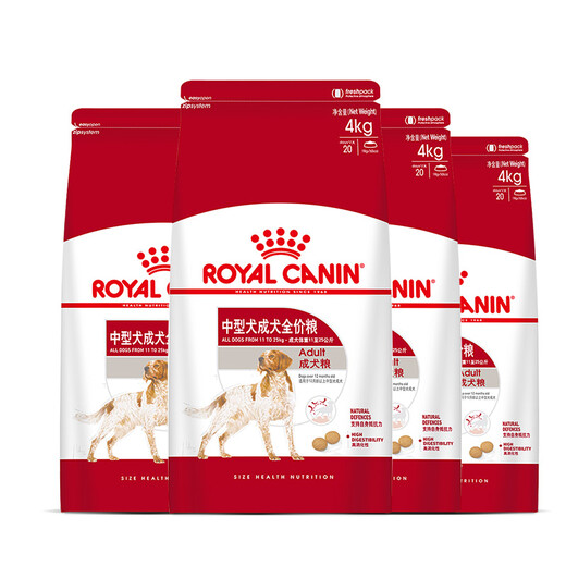 ROYAL CANIN Royal Dog Food M25 Medium-sized Dog Food for Adult Dog Food for 12 months and above Full Price Food Locked Fresh Packing Full Box Packing 16kg (4kg*4) Independent Small Packaging
