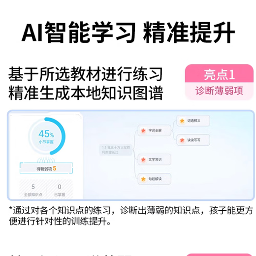 Alpha Number One Star Alpha Intelligent Learning Machine English Point Reading Machine First Grade to High School Tablet Vocabulary Student Online Class Tutoring Machine Titanium Gray 512 General Subject + English Textbook Reading Photo Translation + Listening Repeat + Textbook Video Class