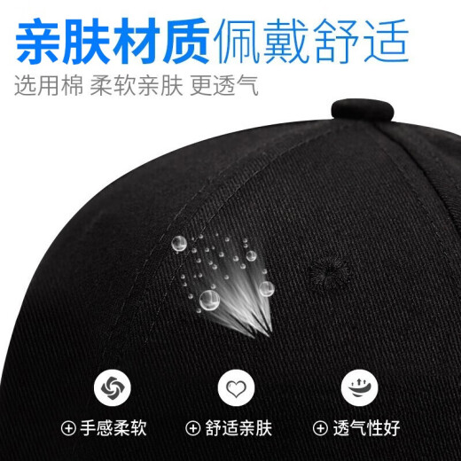 Playboy PLAYBOY hats for men and women, baseball caps, spring and summer trendy peaked caps, sun protection visors, fashionable couple casual hats, rabbit head black style [size adjustable]