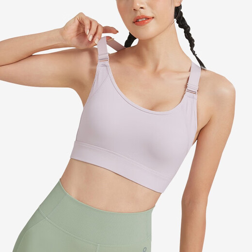 Halten Sie Yoga Sports Unterwäsche Running Weste Frauen mit hoher Intensität schocksicherer Rückenbra Back Schnalle einstellbare 12392 Sauerstofflila XL