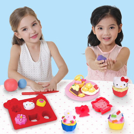 凯蒂猫（HelloKitty）巴士彩泥橡皮泥DIY创作 8色 KT-8631