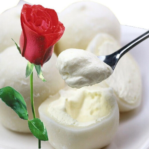 SINCE 1946 Zhongjie Ice Cream, 50 pieces in a box Zhongjie Ice Cream, glutinous rice cake, vanilla, rose flavor, cold drink, ice cream, internet celebrity wholesale, Nuomi rice cake, vanilla flavor (50 pieces, box)