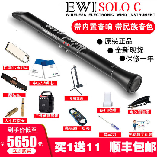 NOUVEAU AKAI SOLOC 2024 YAJIA YAJIA HEIR TUBE SAXOPHONE EWI5000 MUSICAL INSTRUMENT AVEC LA TONE NATIONAL Package 6: Boîte dure + Pack-cadeau de luxe + Crystal Mai Style