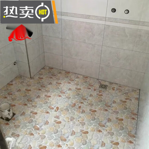 XMSJ庭院鹅卵石瓷砖 洗手间卫生间地砖浴室厕所防滑耐磨瓷砖阳台花园 F6198凹凸防滑抛晶砖