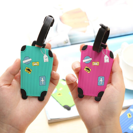 Gluekind creative pvc soft plastic luggage tag checking pass boarding tag suitcase trolley case pendant hanging tag blue