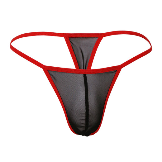 Private Shang Men's color-blocked underwear, mesh and thin, cool and comfortable thong T-pants, black, one size fits all 160Jin Jin equals 0.5kg