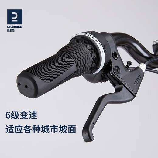 迪卡侬折叠车TILT120折叠自行车20寸轻便便携城市通勤上班轻量单车 奶茶色 20英寸