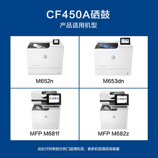 彩格M652dn硒鼓适用惠普CF450A墨盒HP655A M653dn M681dn M682z粉盒 【黑色】CF450A硒鼓/12500页
