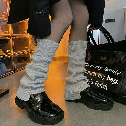 Childlike Autumn and Winter Korean Style Lazy Style Pile Socks Stacked Warm and Versatile Sock Covers Soft Waxy Leg Covers Internet Celebrity Design Women's Socks New Linen Irregular Shaped Sock Covers (High Quality Version)