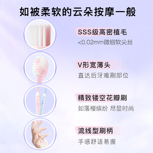 Shuke special effect Yingqiao special protection toothbrush for adults with fine soft hair and wide head for men and women, special for couples and small heads for home decoration and household Yingqiao soft protection toothbrush 4 pieces