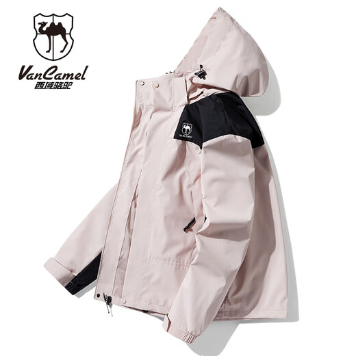 Western Camel (VANCAMEL) Jacket Men's Casual Sports Outdoor Jacket American Street Men's and Women's Top Jacket Tender Pink M