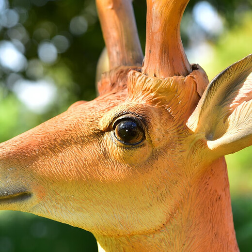 Yi Mingyuan courtyard outdoor garden forest animal landscape decoration resin fiberglass simulated sika deer sculpture ornaments small combination