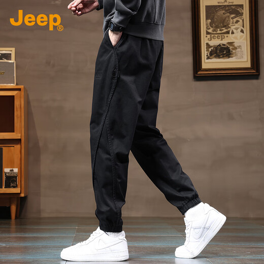 Jeep (JEEP) high-end men's casual pants men's 2025 autumn and winter new style legging overalls trendy brand loose harem sports pants men