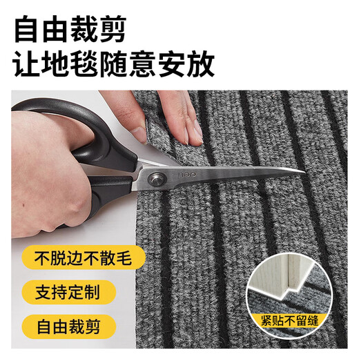 Cuttlefish entrance door floor mat carpet striped dust removal waterproof anti-slip outdoor floor mat can be cut to 120*180cm