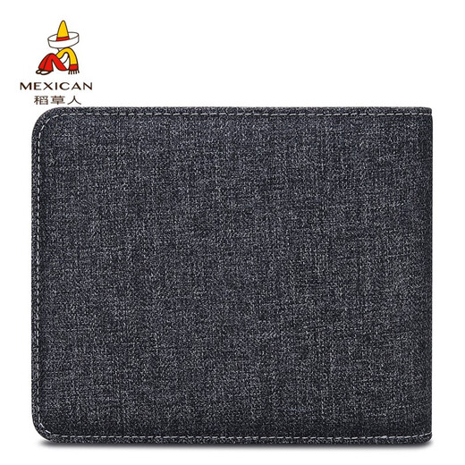 Кошелек чудесного кошелька Scarecrow Men's Youth New Oxford Clate Soft Card Сумка B Стиль Black (Oxford Cloth Inner Linting)