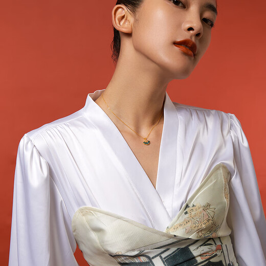 Saturday Blessing Meteor Fan Gold Necklace Women's Gold Pendant Birthday Gift Price A069667 Approximately 3.1g 40+5cm