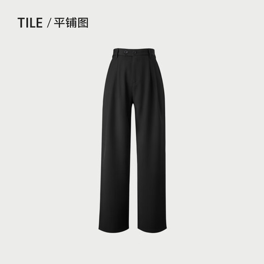 Heilan House (HLA) trousers women's fashionable commuter trousers women's spring and autumn wilderness Maillard black Y2 2XL 175/80A recommended 145-160 Jin Jin equals 0.5 kg