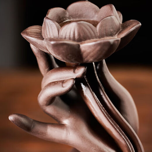 Jimang (JIMANG) reverse flow incense burner, creative ornaments, home indoor incense burner, sandalwood burner, incense stick, agarwood incense holder, gift to friends, bergamot lotus heart, pink lotus