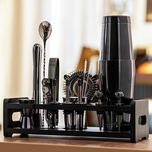 American SOING brand 304 mixer set shaker combination mixer cocktail mixing tools introduction SOING new version American version silver set 750ml