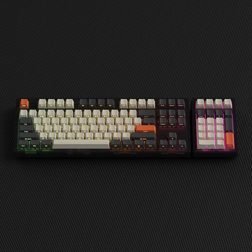 腹灵MK870Pro&MK-Pad 108键黑莓侧刻机械键盘三模黑曜石蓝牙有线无线蓝牙客制化电脑游戏办公 三模黑曜石（含MK-Pad）-大碳侧刻 Box白轴V2